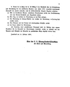 Verordnungsblatt für den Dienstbereich des K.K. Finanzministeriums für die im Reichsrate Vertretenen Königreiche und Länder 18580211 Seite: 5