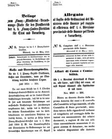 Verordnungsblatt für den Dienstbereich des K.K. Finanzministeriums für die im Reichsrate Vertretenen Königreiche und Länder 18580310 Seite: 1