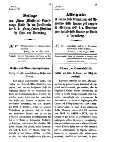 Verordnungsblatt für den Dienstbereich des K.K. Finanzministeriums für die im Reichsrate Vertretenen Königreiche und Länder 18580528 Seite: 1