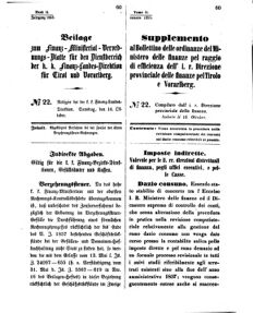 Verordnungsblatt für den Dienstbereich des K.K. Finanzministeriums für die im Reichsrate Vertretenen Königreiche und Länder 18581016 Seite: 1