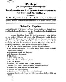 Verordnungsblatt für den Dienstbereich des K.K. Finanzministeriums für die im Reichsrate Vertretenen Königreiche und Länder 18581022 Seite: 1