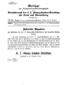 Verordnungsblatt für den Dienstbereich des K.K. Finanzministeriums für die im Reichsrate Vertretenen Königreiche und Länder 18581220 Seite: 1