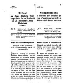 Verordnungsblatt für den Dienstbereich des K.K. Finanzministeriums für die im Reichsrate Vertretenen Königreiche und Länder 18590129 Seite: 1