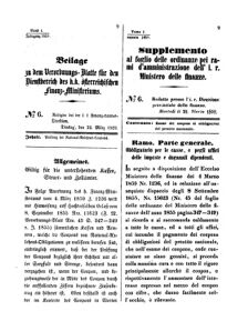 Verordnungsblatt für den Dienstbereich des K.K. Finanzministeriums für die im Reichsrate Vertretenen Königreiche und Länder 18590322 Seite: 1