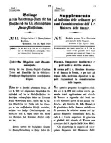 Verordnungsblatt für den Dienstbereich des K.K. Finanzministeriums für die im Reichsrate Vertretenen Königreiche und Länder 18590430 Seite: 1