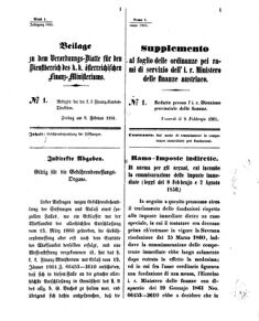 Verordnungsblatt für den Dienstbereich des K.K. Finanzministeriums für die im Reichsrate Vertretenen Königreiche und Länder 18610208 Seite: 1