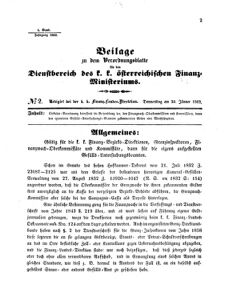 Verordnungsblatt für den Dienstbereich des K.K. Finanzministeriums für die im Reichsrate Vertretenen Königreiche und Länder 18620130 Seite: 1