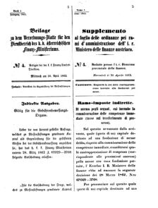 Verordnungsblatt für den Dienstbereich des K.K. Finanzministeriums für die im Reichsrate Vertretenen Königreiche und Länder 18620430 Seite: 1