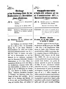 Verordnungsblatt für den Dienstbereich des K.K. Finanzministeriums für die im Reichsrate Vertretenen Königreiche und Länder 18630210 Seite: 1