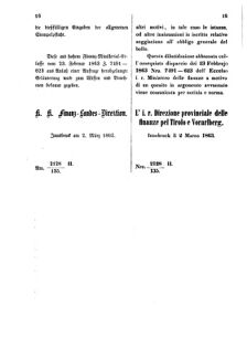 Verordnungsblatt für den Dienstbereich des K.K. Finanzministeriums für die im Reichsrate Vertretenen Königreiche und Länder 18630321 Seite: 2