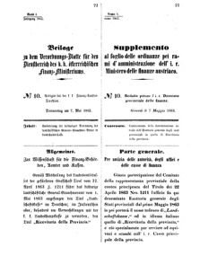 Verordnungsblatt für den Dienstbereich des K.K. Finanzministeriums für die im Reichsrate Vertretenen Königreiche und Länder 18630507 Seite: 1