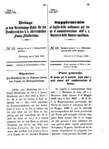 Verordnungsblatt für den Dienstbereich des K.K. Finanzministeriums für die im Reichsrate Vertretenen Königreiche und Länder 18630604 Seite: 1