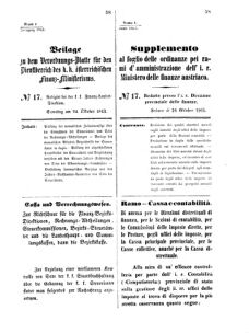 Verordnungsblatt für den Dienstbereich des K.K. Finanzministeriums für die im Reichsrate Vertretenen Königreiche und Länder 18631024 Seite: 1