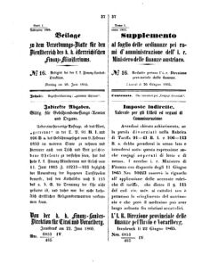 Verordnungsblatt für den Dienstbereich des K.K. Finanzministeriums für die im Reichsrate Vertretenen Königreiche und Länder 18650626 Seite: 1