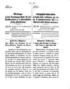 Verordnungsblatt für den Dienstbereich des K.K. Finanzministeriums für die im Reichsrate Vertretenen Königreiche und Länder 18650728 Seite: 1