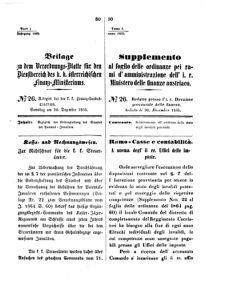 Verordnungsblatt für den Dienstbereich des K.K. Finanzministeriums für die im Reichsrate Vertretenen Königreiche und Länder 18651230 Seite: 1