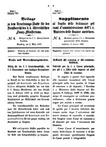 Verordnungsblatt für den Dienstbereich des K.K. Finanzministeriums für die im Reichsrate Vertretenen Königreiche und Länder 18670302 Seite: 1