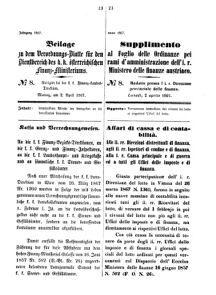 Verordnungsblatt für den Dienstbereich des K.K. Finanzministeriums für die im Reichsrate Vertretenen Königreiche und Länder 18670402 Seite: 1