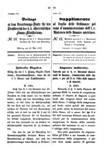 Verordnungsblatt für den Dienstbereich des K.K. Finanzministeriums für die im Reichsrate Vertretenen Königreiche und Länder 18670513 Seite: 1