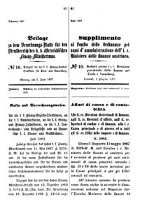 Verordnungsblatt für den Dienstbereich des K.K. Finanzministeriums für die im Reichsrate Vertretenen Königreiche und Länder 18670603 Seite: 1