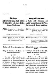 Verordnungsblatt für den Dienstbereich des K.K. Finanzministeriums für die im Reichsrate Vertretenen Königreiche und Länder 18670816 Seite: 1