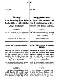 Verordnungsblatt für den Dienstbereich des K.K. Finanzministeriums für die im Reichsrate Vertretenen Königreiche und Länder 18680820 Seite: 1