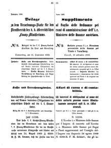 Verordnungsblatt für den Dienstbereich des K.K. Finanzministeriums für die im Reichsrate Vertretenen Königreiche und Länder 18690916 Seite: 1