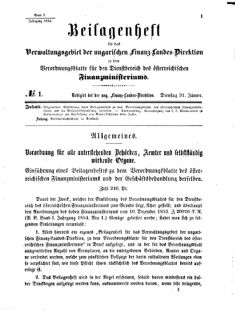 Verordnungsblatt für den Dienstbereich des K.K. Finanzministeriums für die im Reichsrate Vertretenen Königreiche und Länder