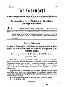 Verordnungsblatt für den Dienstbereich des K.K. Finanzministeriums für die im Reichsrate Vertretenen Königreiche und Länder