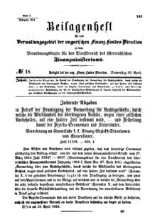 Verordnungsblatt für den Dienstbereich des K.K. Finanzministeriums für die im Reichsrate Vertretenen Königreiche und Länder