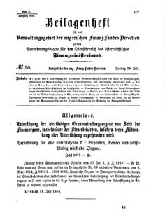 Verordnungsblatt für den Dienstbereich des K.K. Finanzministeriums für die im Reichsrate Vertretenen Königreiche und Länder