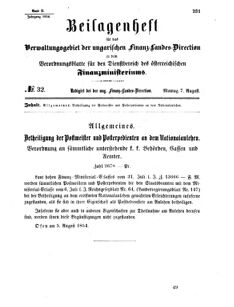 Verordnungsblatt für den Dienstbereich des K.K. Finanzministeriums für die im Reichsrate Vertretenen Königreiche und Länder