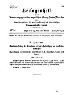 Verordnungsblatt für den Dienstbereich des K.K. Finanzministeriums für die im Reichsrate Vertretenen Königreiche und Länder 18540811 Seite: 7