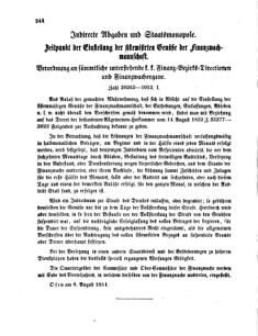 Verordnungsblatt für den Dienstbereich des K.K. Finanzministeriums für die im Reichsrate Vertretenen Königreiche und Länder 18540825 Seite: 4