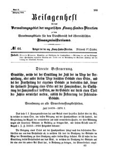 Verordnungsblatt für den Dienstbereich des K.K. Finanzministeriums für die im Reichsrate Vertretenen Königreiche und Länder 18541017 Seite: 1