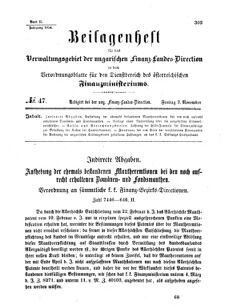 Verordnungsblatt für den Dienstbereich des K.K. Finanzministeriums für die im Reichsrate Vertretenen Königreiche und Länder 18541103 Seite: 1