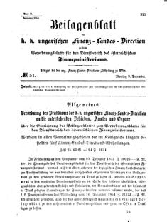 Verordnungsblatt für den Dienstbereich des K.K. Finanzministeriums für die im Reichsrate Vertretenen Königreiche und Länder 18541208 Seite: 1