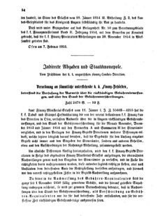 Verordnungsblatt für den Dienstbereich des K.K. Finanzministeriums für die im Reichsrate Vertretenen Königreiche und Länder 18550221 Seite: 2