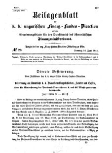 Verordnungsblatt für den Dienstbereich des K.K. Finanzministeriums für die im Reichsrate Vertretenen Königreiche und Länder 18550624 Seite: 1