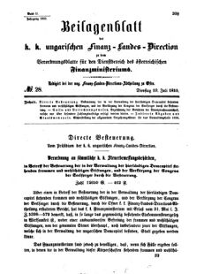 Verordnungsblatt für den Dienstbereich des K.K. Finanzministeriums für die im Reichsrate Vertretenen Königreiche und Länder 18550710 Seite: 1