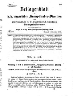 Verordnungsblatt für den Dienstbereich des K.K. Finanzministeriums für die im Reichsrate Vertretenen Königreiche und Länder 18551107 Seite: 1