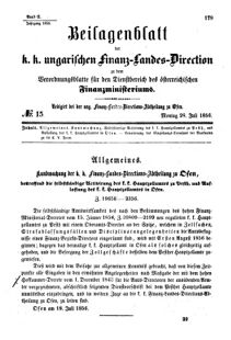 Verordnungsblatt für den Dienstbereich des K.K. Finanzministeriums für die im Reichsrate Vertretenen Königreiche und Länder