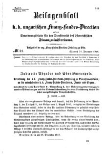 Verordnungsblatt für den Dienstbereich des K.K. Finanzministeriums für die im Reichsrate Vertretenen Königreiche und Länder 18561231 Seite: 1