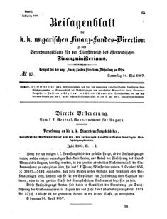 Verordnungsblatt für den Dienstbereich des K.K. Finanzministeriums für die im Reichsrate Vertretenen Königreiche und Länder