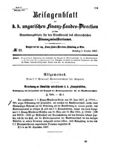 Verordnungsblatt für den Dienstbereich des K.K. Finanzministeriums für die im Reichsrate Vertretenen Königreiche und Länder 18571003 Seite: 1