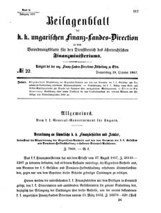 Verordnungsblatt für den Dienstbereich des K.K. Finanzministeriums für die im Reichsrate Vertretenen Königreiche und Länder 18571029 Seite: 1