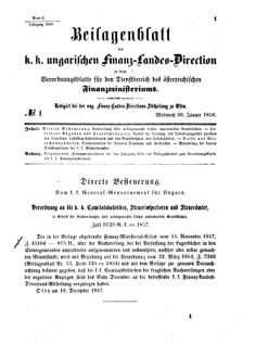 Verordnungsblatt für den Dienstbereich des K.K. Finanzministeriums für die im Reichsrate Vertretenen Königreiche und Länder 18580130 Seite: 1