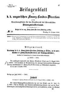 Verordnungsblatt für den Dienstbereich des K.K. Finanzministeriums für die im Reichsrate Vertretenen Königreiche und Länder 18581019 Seite: 1