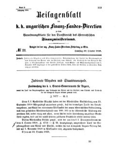 Verordnungsblatt für den Dienstbereich des K.K. Finanzministeriums für die im Reichsrate Vertretenen Königreiche und Länder 18581030 Seite: 1