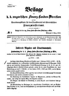 Verordnungsblatt für den Dienstbereich des K.K. Finanzministeriums für die im Reichsrate Vertretenen Königreiche und Länder 18590302 Seite: 1